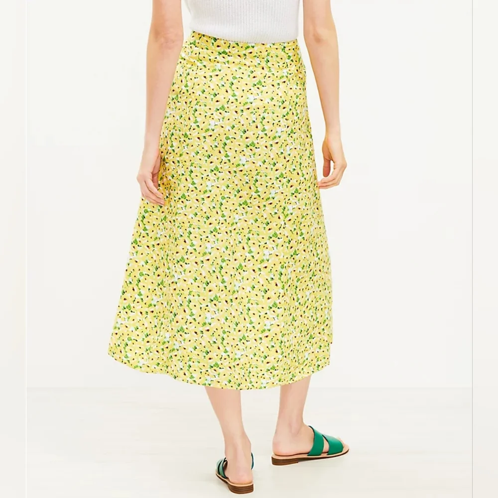 LOFT Floral Side Slit Midi Skirt - Picture 8 of 8